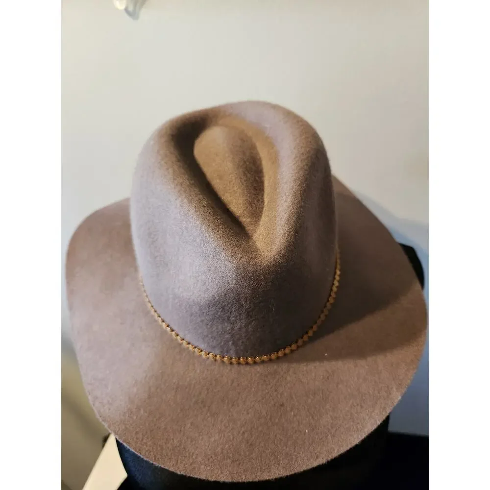 100% wool floppy womens‎ hat with gold hearts